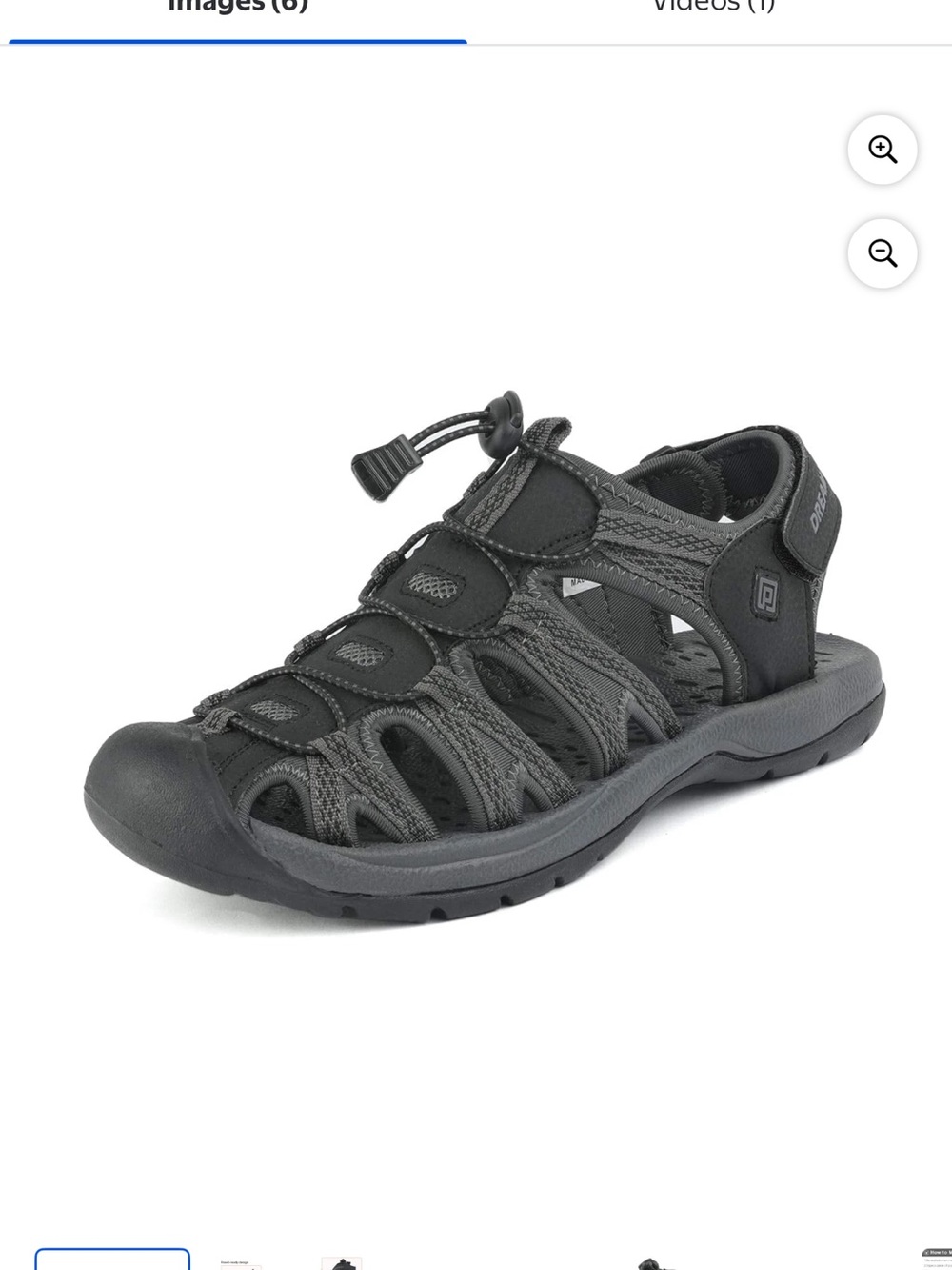 Dream Pairs Men's Closed-Toe Sport Sandal in Black